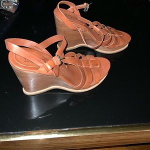 Micheal Kors Tan Wedges size 10 Sandals